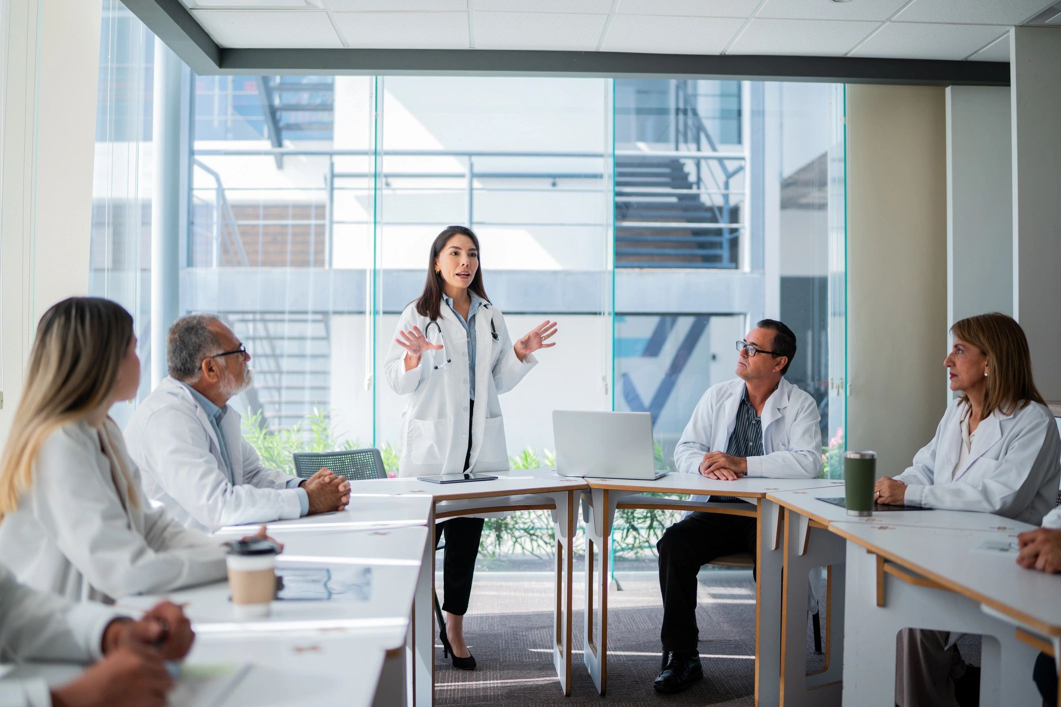 Doctor speaking during a professional medical conference